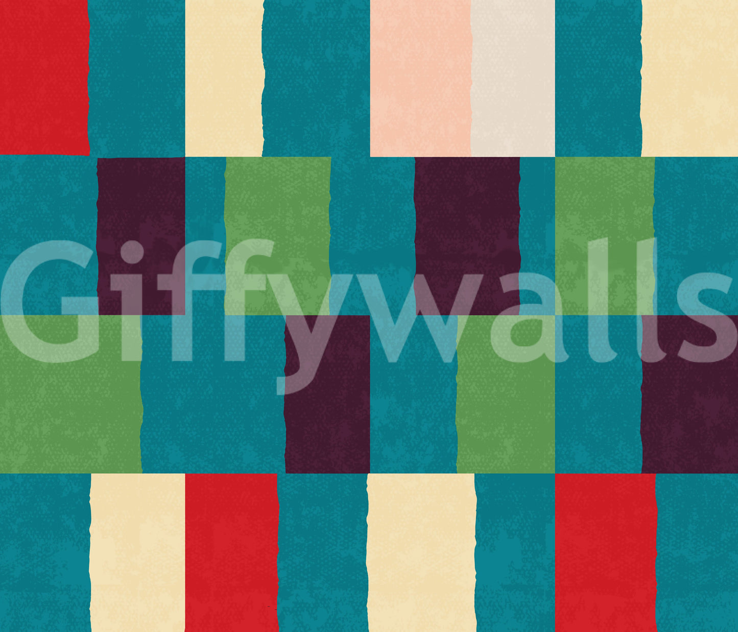 Sunwashed Modern Geometric Jewel Tone Wallpaper⁠