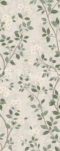 Serene Jasmine Branches Botanical Wallpaper Wallpaper⁠