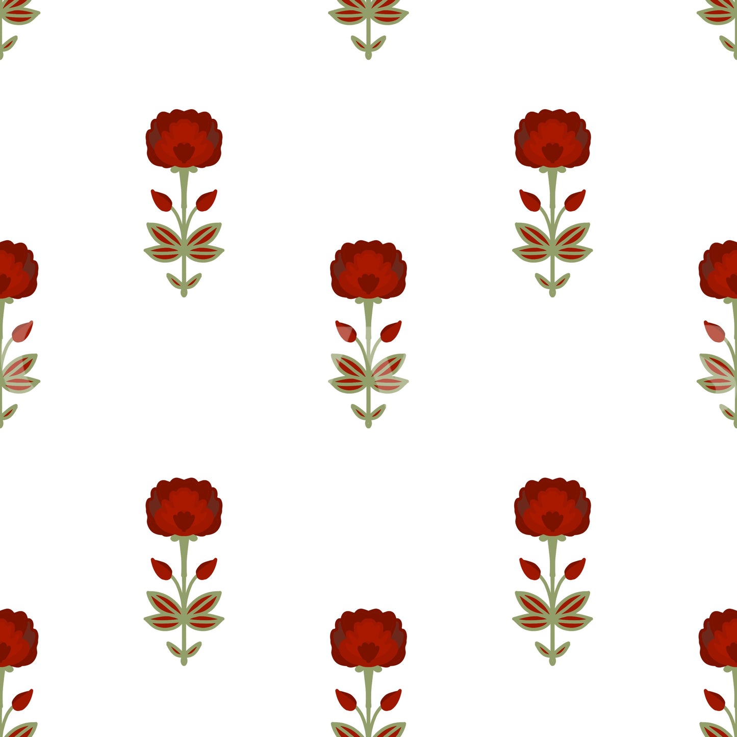 Red Mughal Blossom Wallpaper Wallpaper⁠