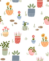 Potted Flower Garden  Wall Mural