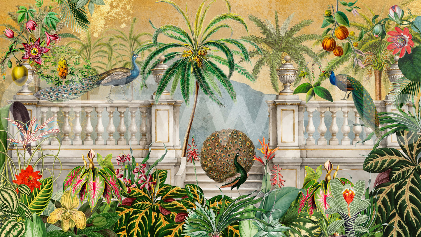 Vintage Imperial Golden Garden  Wall Mural