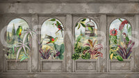 Antique Aviary Arched Wall Mural Wall Mural