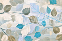 Whispering Leaves Pastel Botanical Wall Mural