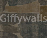 Matte stone slab wall mural mixing brown, tan, and grey, GD10811
