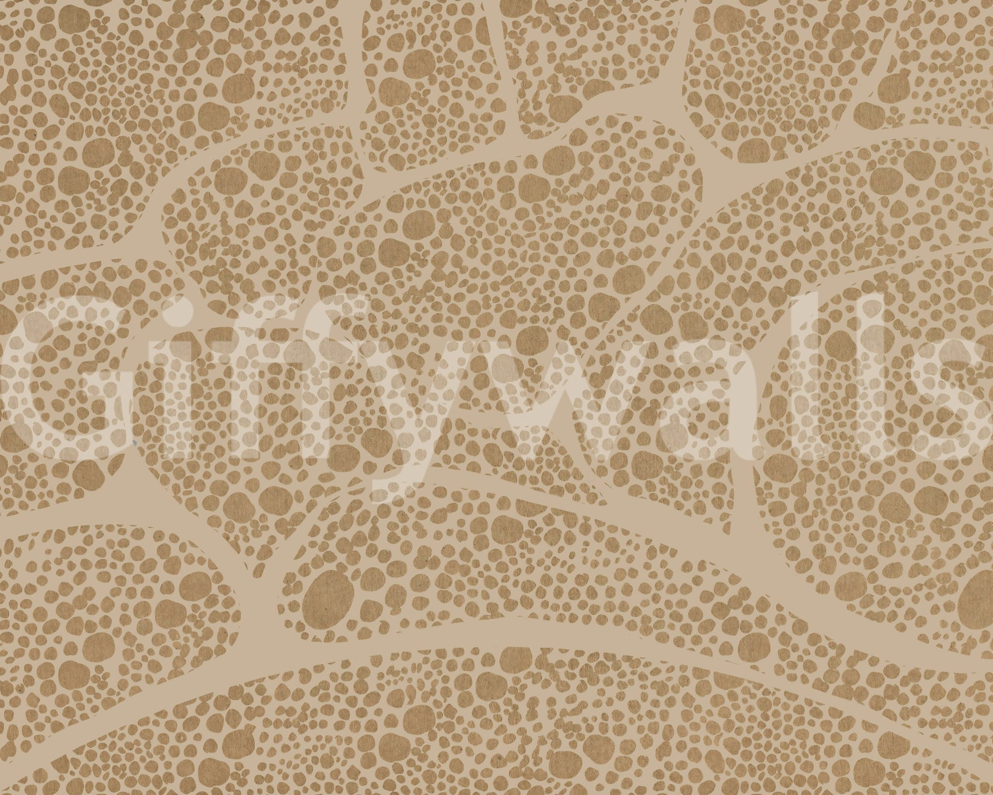 Golden brown tones shade the Pebble Cell wall mural evenly, GD10815
