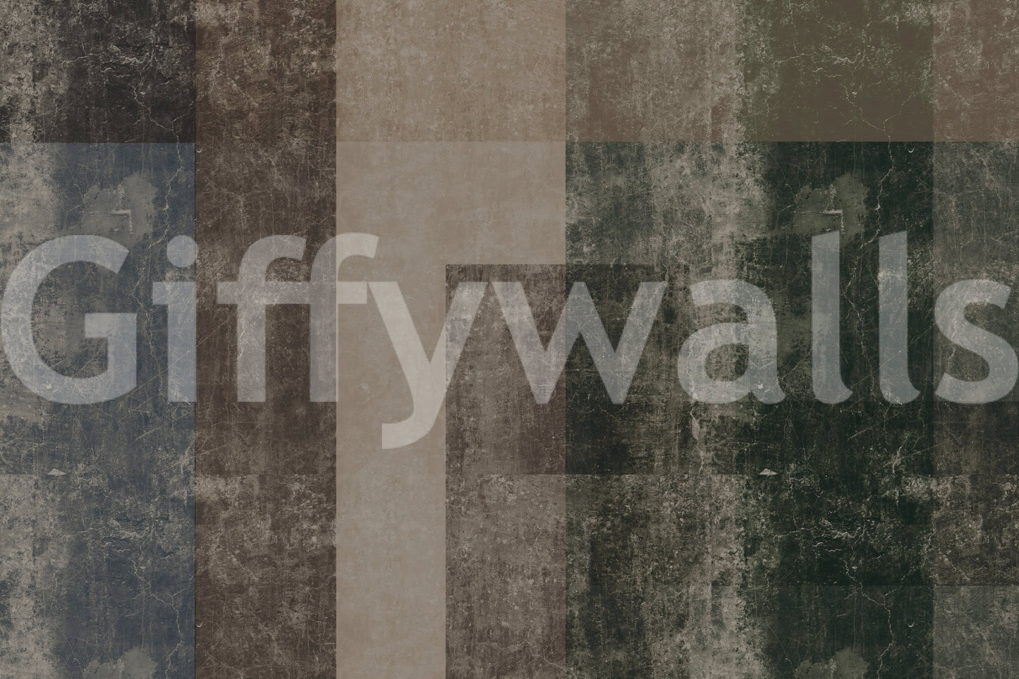 Distressed Brutalist Color Block Wall Mural Wall Mural