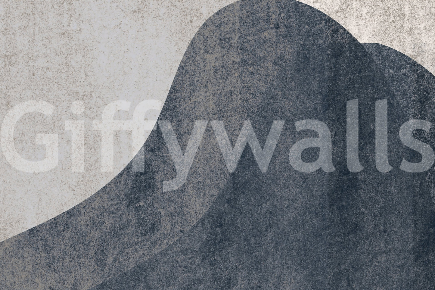 Slate and Stone Textured Abstract Waves Wall Mural
