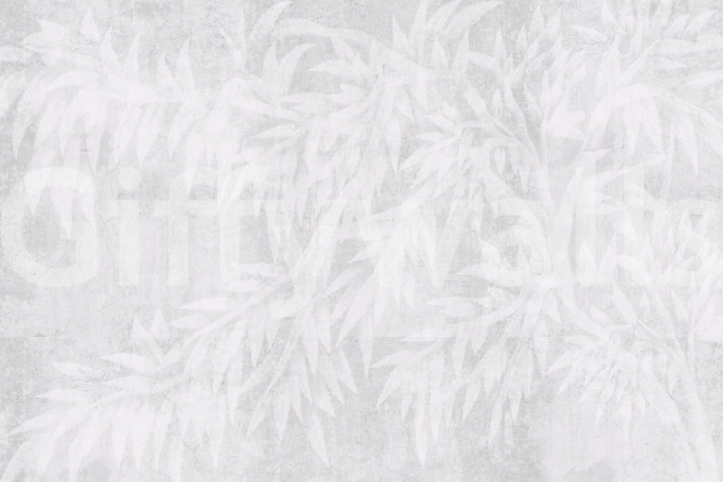 Pale Alabaster Foliage Textured Wall Mural