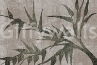 Rustic Moss Green Bamboo Wall Mural Wall Mural