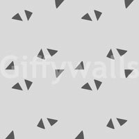 Nordic Charcoal Triangle Geometric Wallpaper⁠