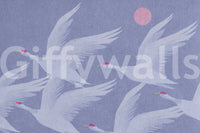 Origami Wings over Periwinkle Sky Wall Mural
