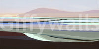 Muted Coastal Hills Abstract Wall Mural