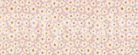 Retro Cream and Pink Daisy Field Wall Mural