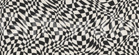 Wavy Monochrome Checkerboard Wall Mural