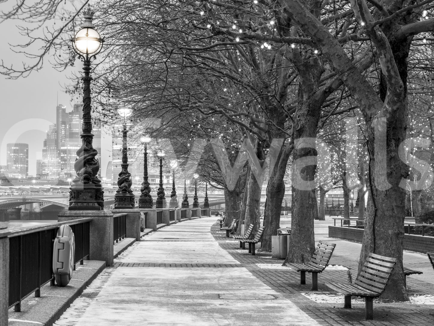 London River Promenade Wall Mural