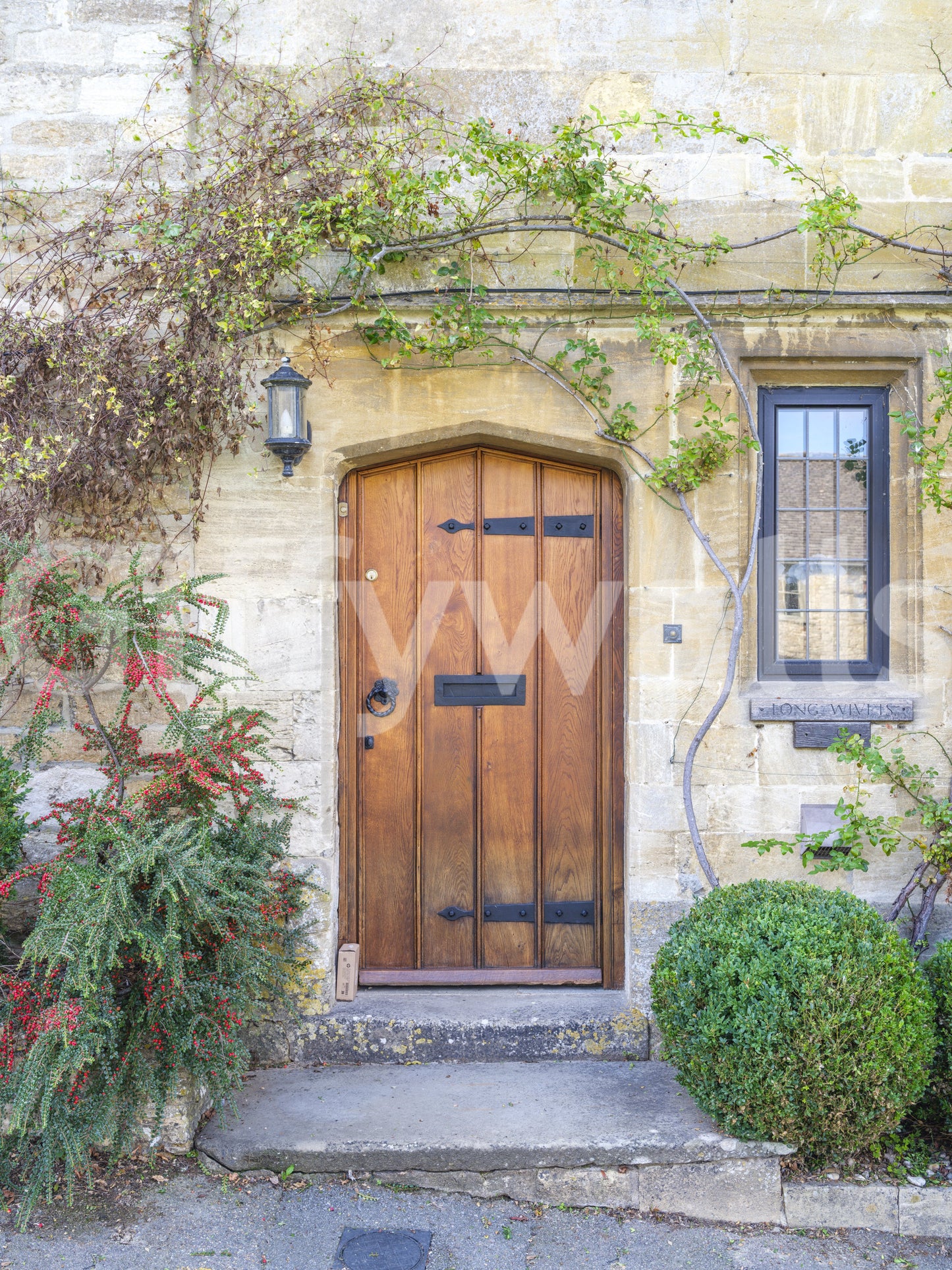 Cotswold Stone Cottage Entrance Wall Mural