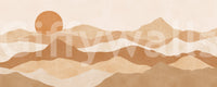 Desert Sunset Minimalist Peaks Wall Mural