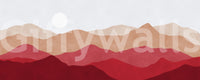 Crimson Mountain Horizon Wall Mural