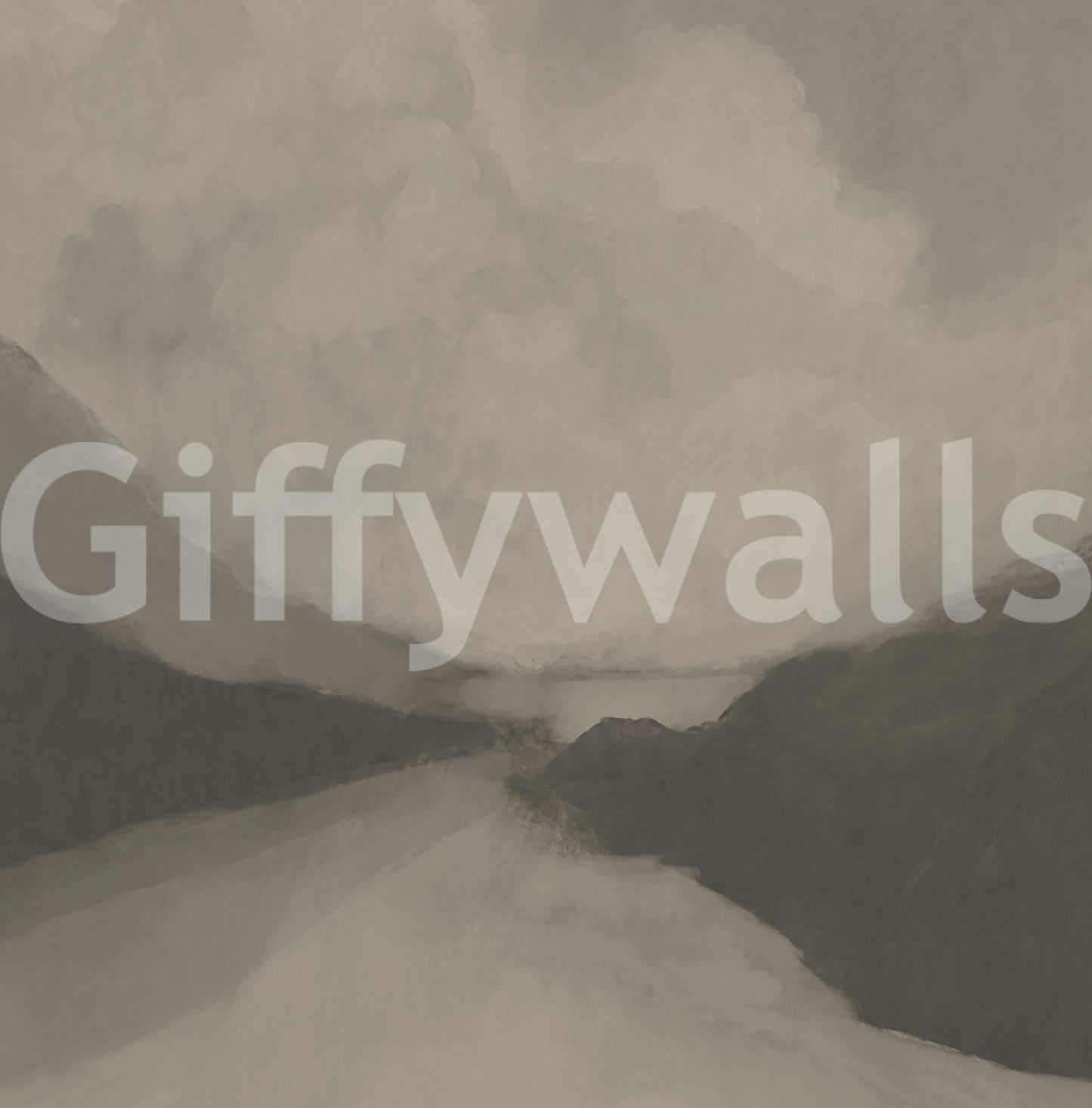 Ethereal Valley Mist Wall Mural