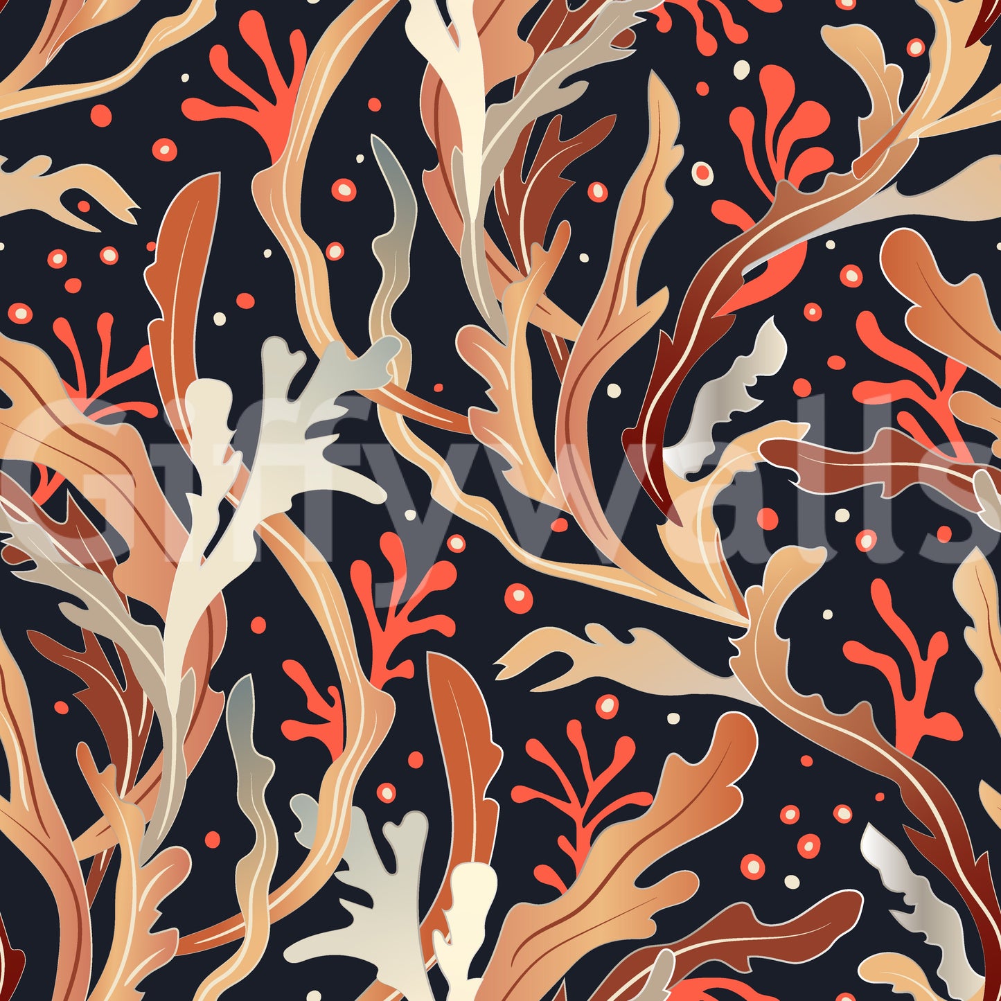 Abstract Foliage Silhouette Wallpaper⁠