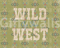 Western Folklore Script Pattern Wall Mural