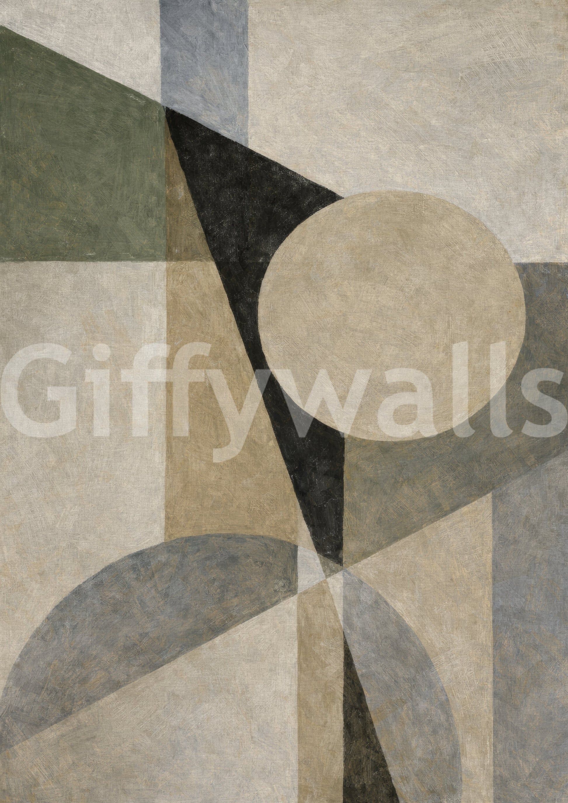 Designer minimalist wall mural with architectural geometric layout GD11249