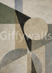 Designer minimalist wall mural with architectural geometric layout GD11249