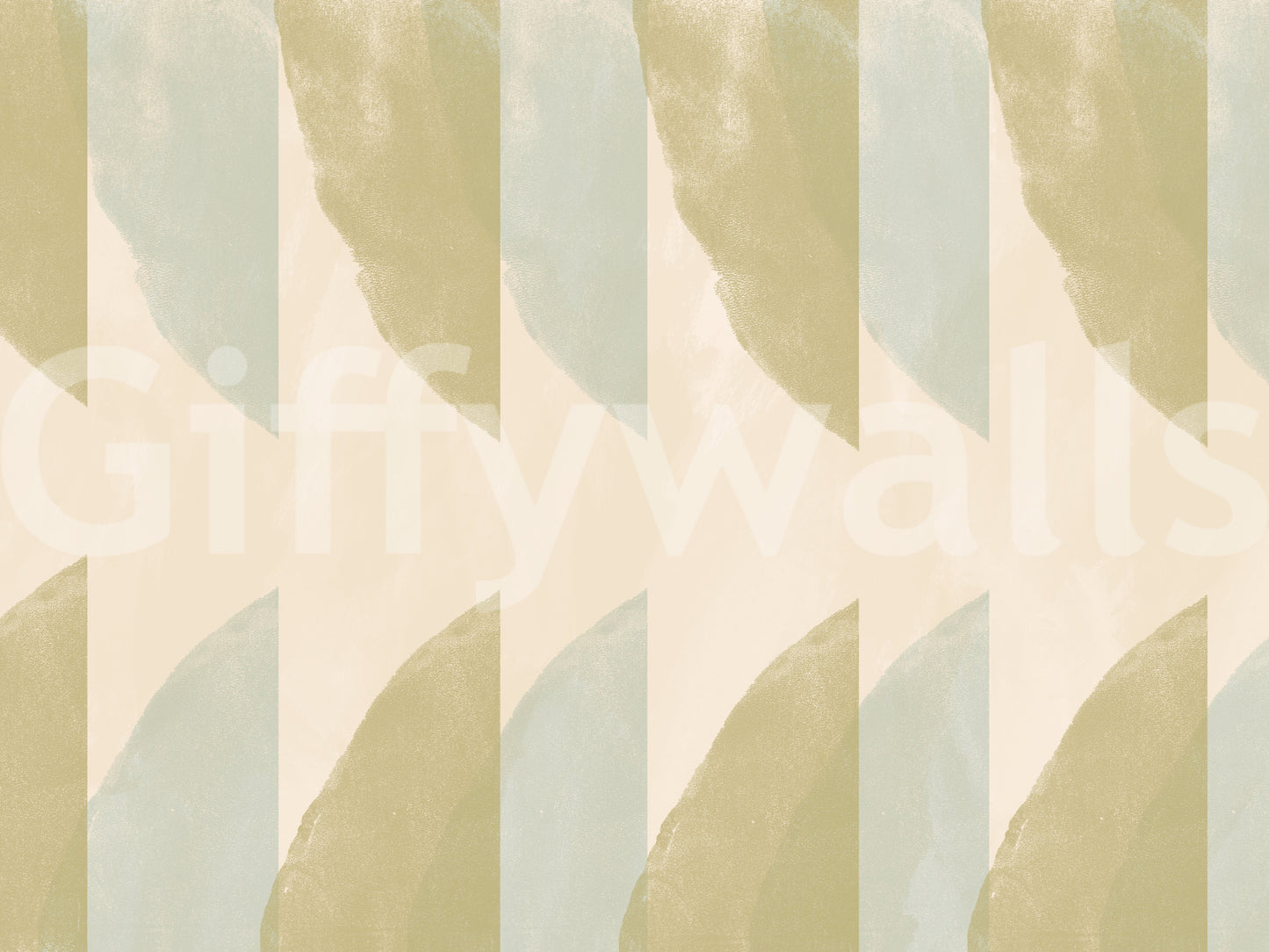 Abstract Sage and Sand Geometric Arches Wallpaper⁠