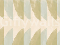 Abstract Sage and Sand Geometric Arches Wallpaper⁠