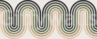 Abstract Earthy Wave Arches Wall Mural