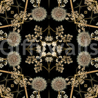Midnight Dandelion Mandala Wallpaper⁠