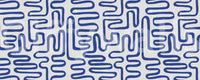 Cobalt Meandering Line Abstract Wall Mural