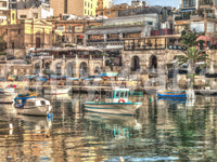 Coastal Italian Fishing Village Wall Mural