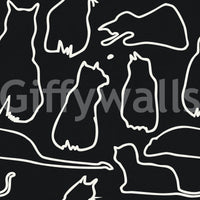 Munki and the Spot - Black Paper & Cream Wallpaper⁠