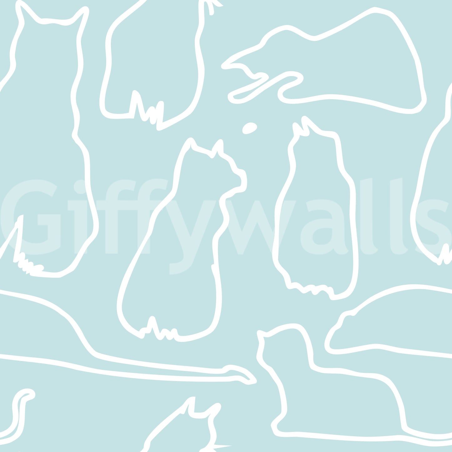 Munki and the Spot - Water & White Wallpaper⁠