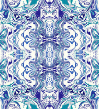 Blue & Teal Contemporary Ornamental Tile -  ANDORRA Wall Mural Wall Mural