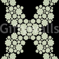 Black & Ivory Diamond Floral Lattice – CARDAMINE Wallpaper⁠