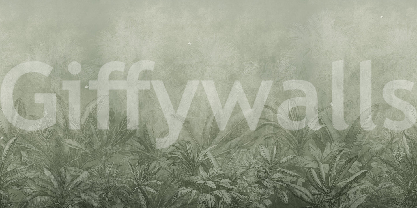Jungle Mists - Sage Wall Mural