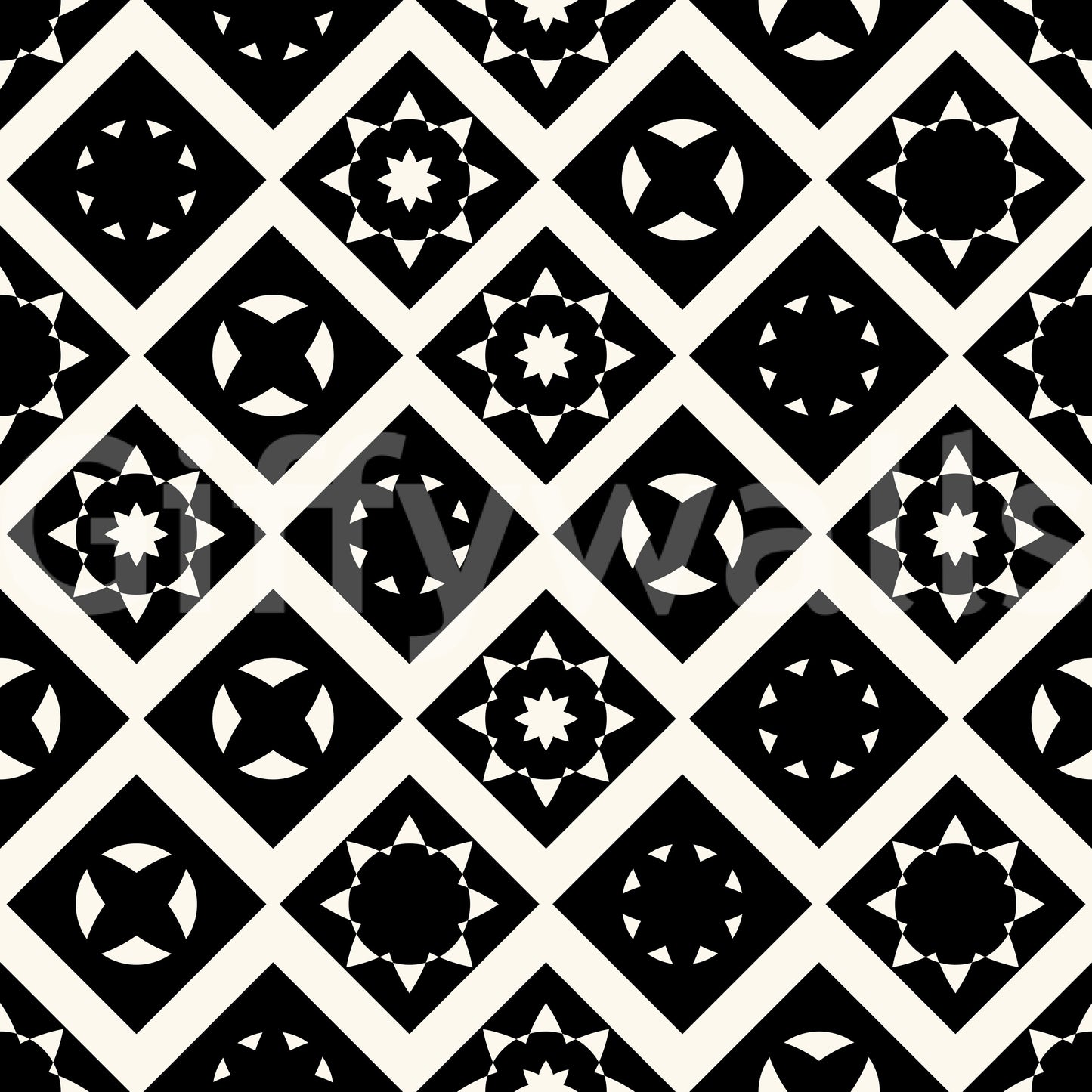 Abstract Star Diamond Tile Wallpaper⁠