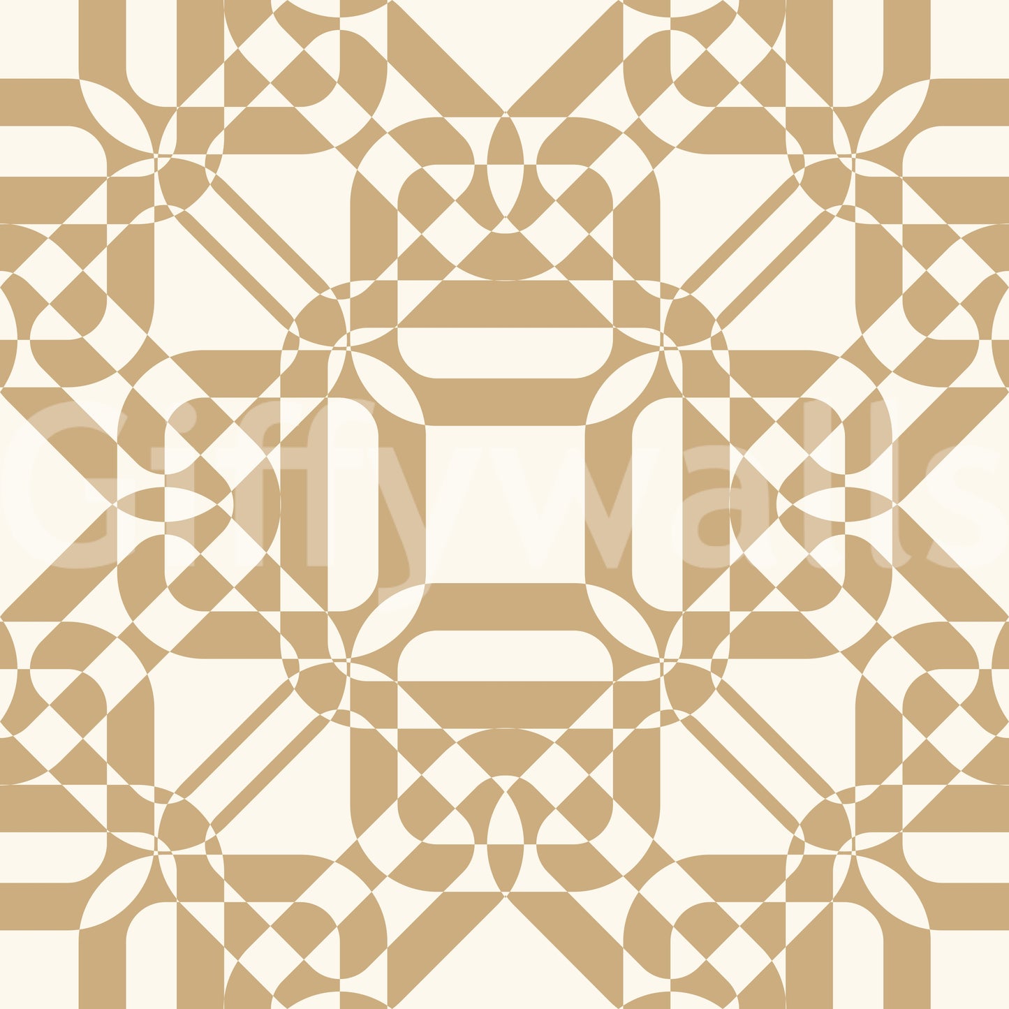 Golden Geometric Interlocking Pattern Wallpaper⁠