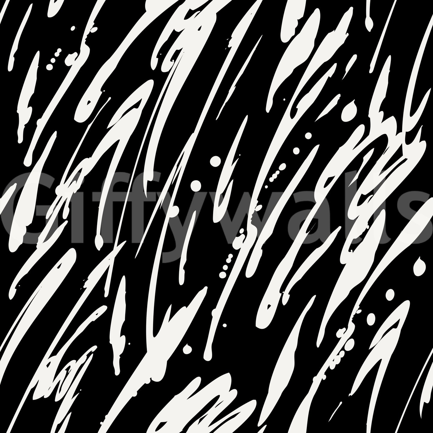 Monochrome Abstract Brushwork Wallpaper⁠