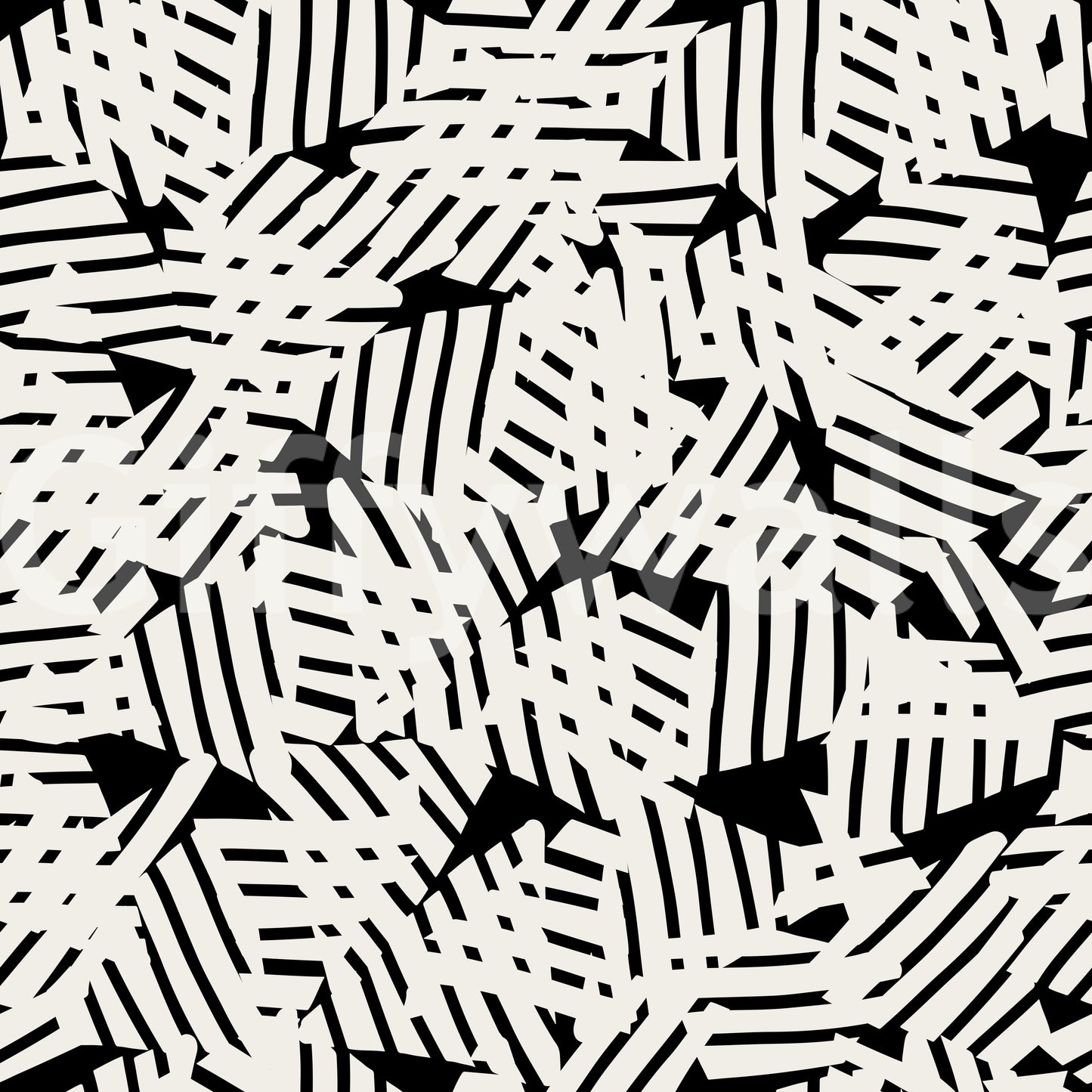 Monochrome Geometric Grid Wallpaper⁠