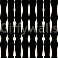 Monochromatic Geometric Column Pattern Wallpaper⁠