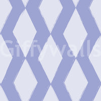 Muted Blue Abstract Diamond Lattice Wallpaper⁠