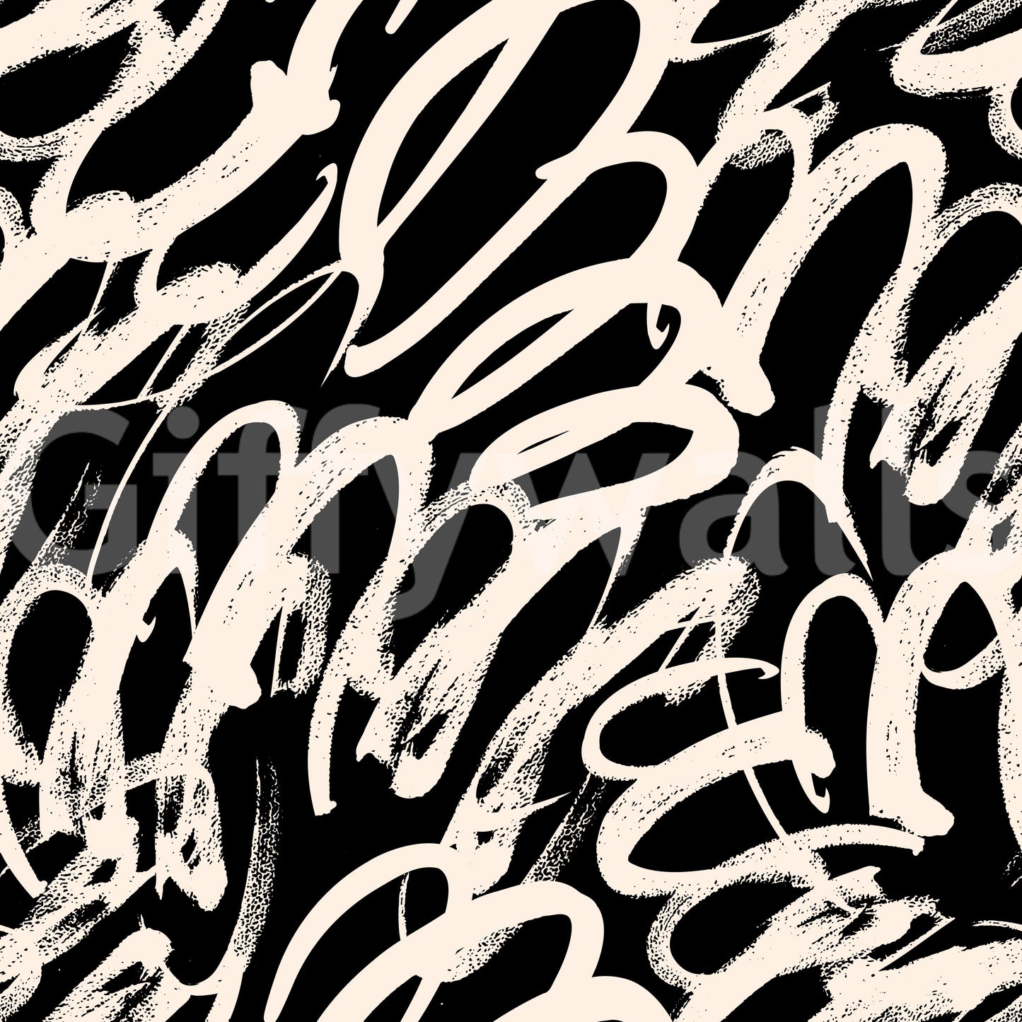 Monochrome Swirl Abstract Line Art Wallpaper⁠