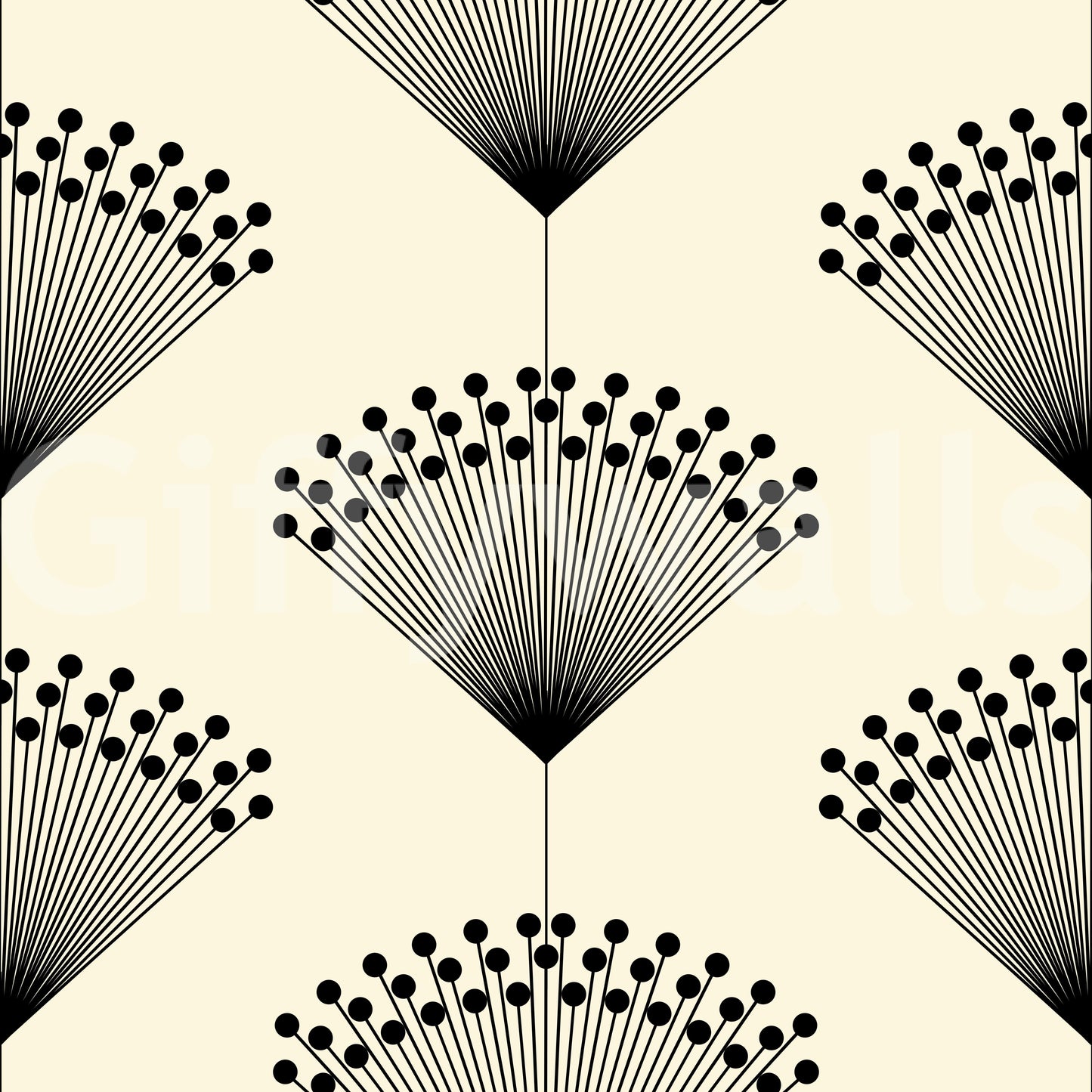 Minimalist Fanburst Geometric Wallpaper⁠