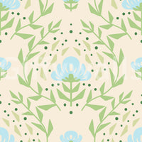 Nordic Bloom Botanical Print Wallpaper⁠
