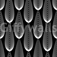 Minimalist Teardrop Linear Pattern Wallpaper⁠