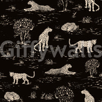 Leopard Sketch Savanna Wallpaper⁠