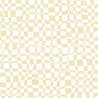 Cream and White Wavy Check Wallpaper⁠